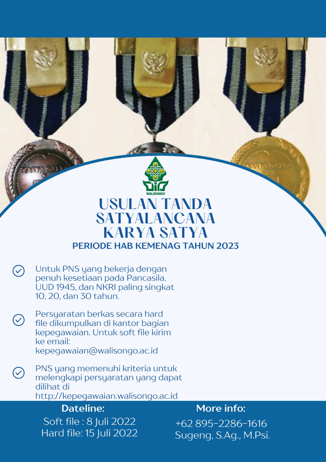 Surat Edaran Usulan Tanda Kehormatan Satyalancana Karya Satya Periode Hab Kemenag Tahun 2023 0732